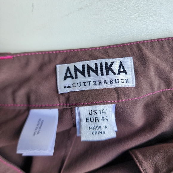 Cutter & Buck Annika Skort Women's Golf Pickleball Tennis Side Zip Brown Pink 14 - Picture 5 of 9